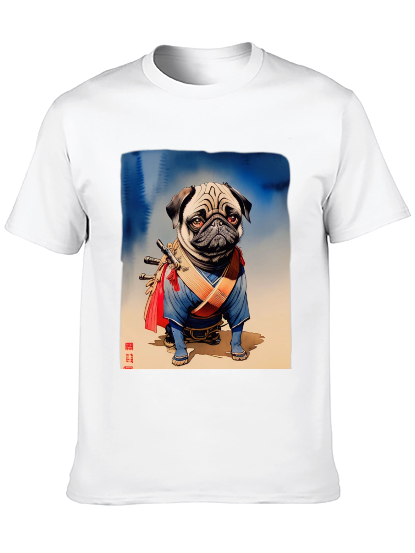 Pug Samurai Graphic Tee