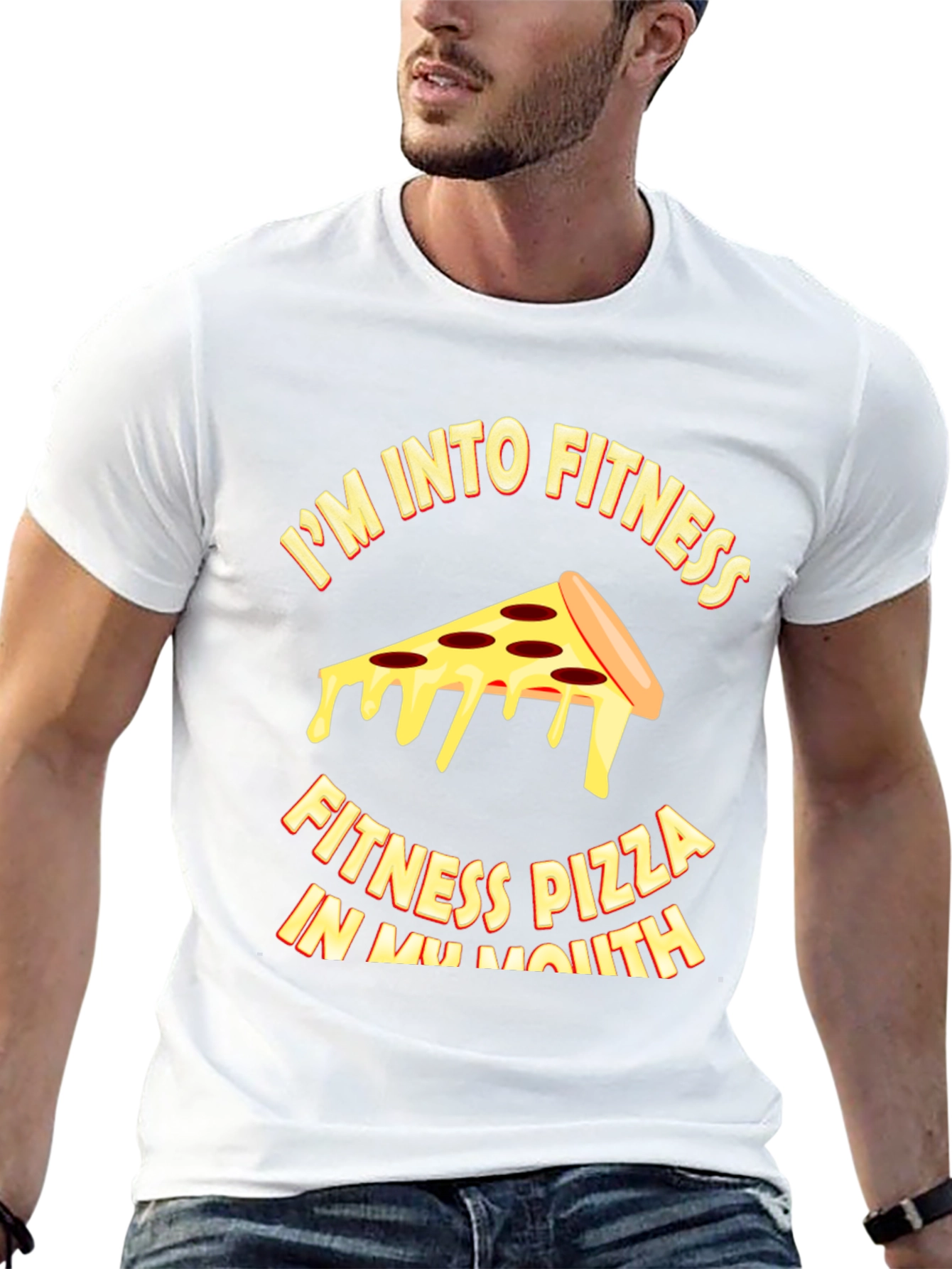 Pizza Fitness T-Shirt - Funny Workout Tee