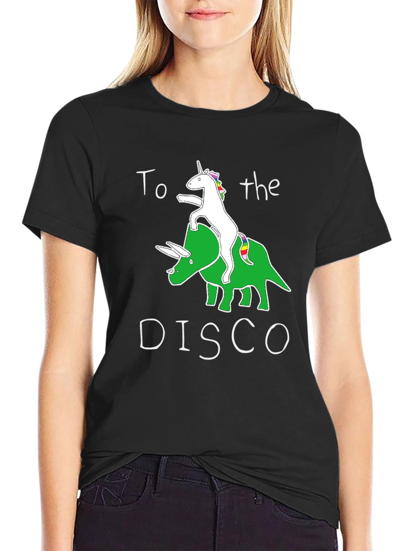 Unicorn Dinosaur Disco T-Shirt
