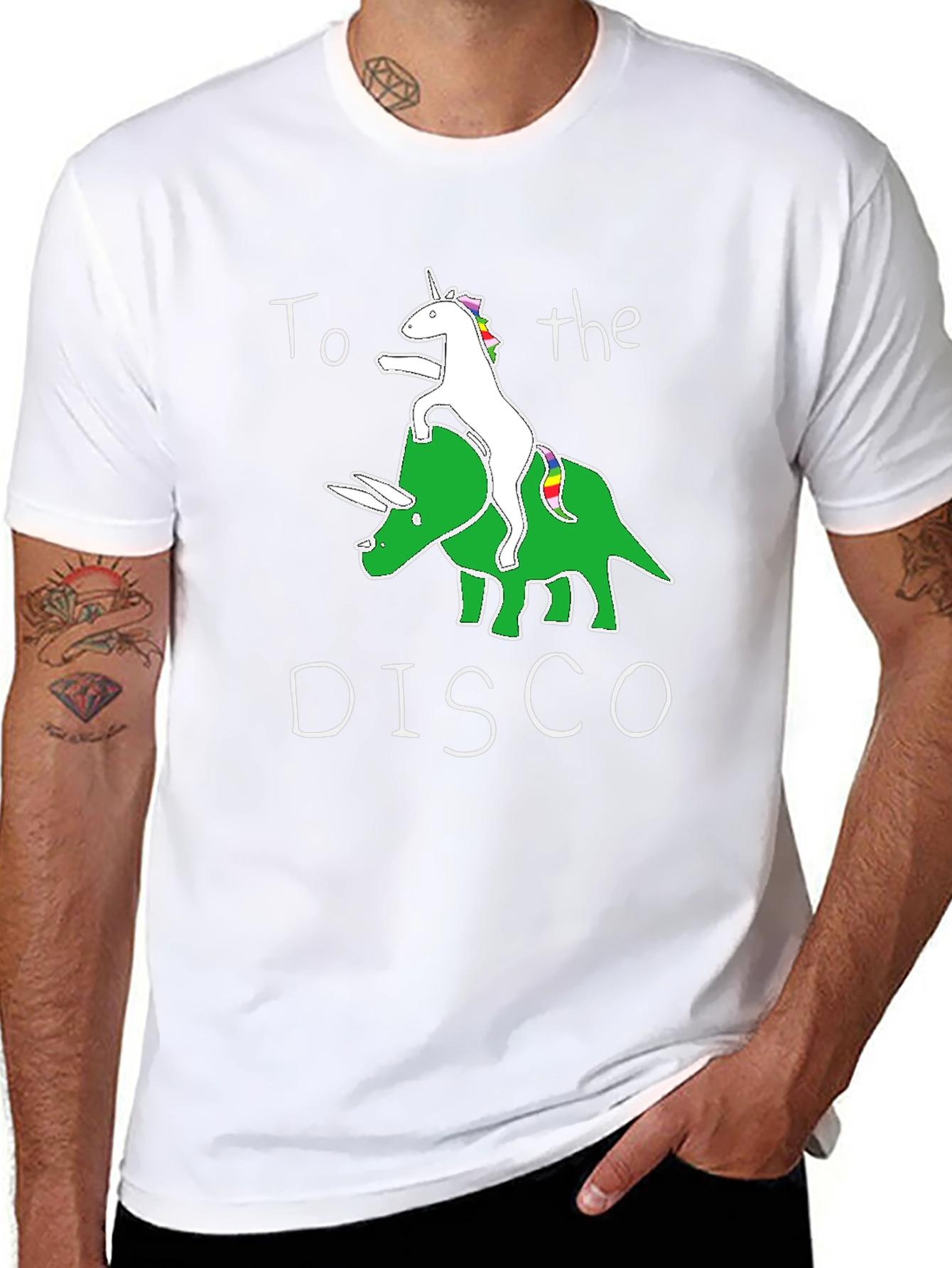 Unicorn Dinosaur Disco T-Shirt