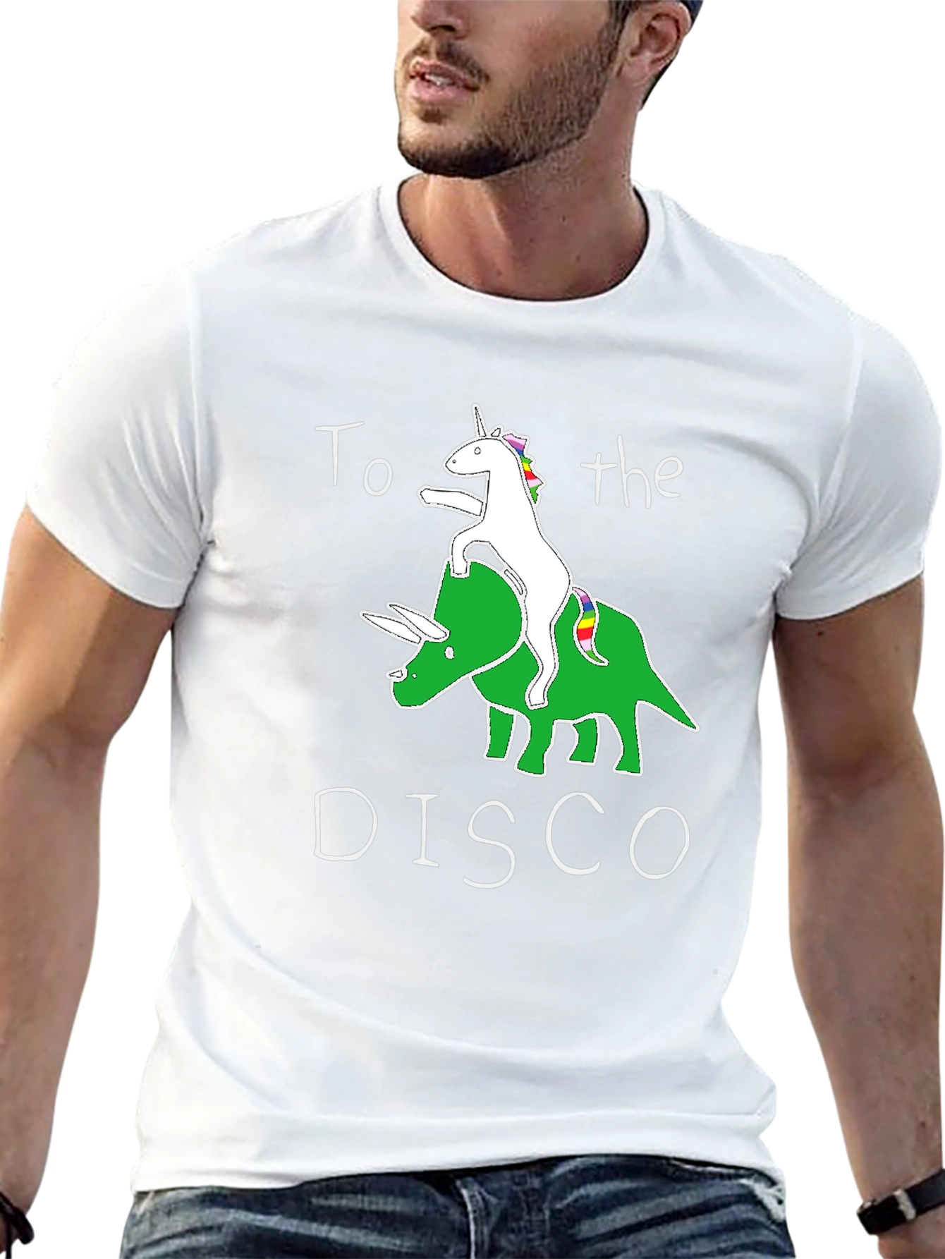 Unicorn Dinosaur Disco T-Shirt