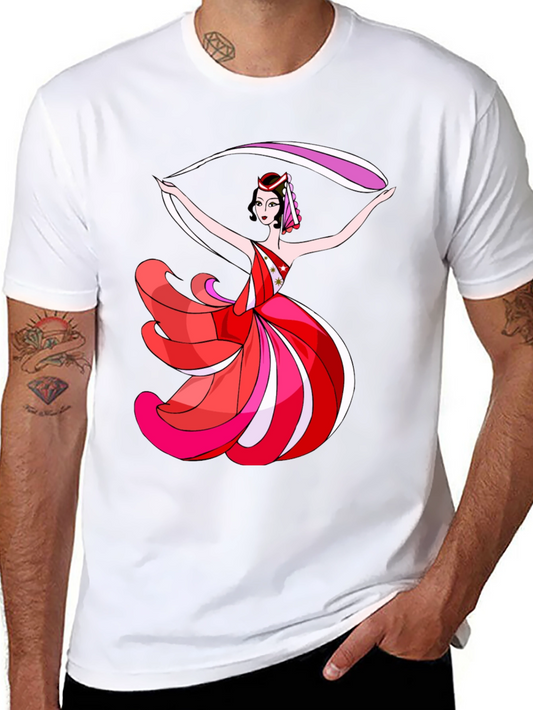 Dancing Lady Graphic T-Shirt - Black