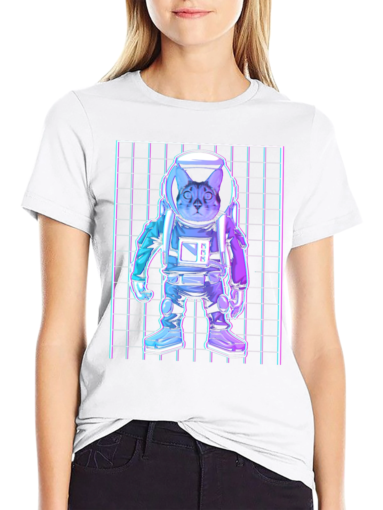 Cat Astronaut Graphic T-Shirt