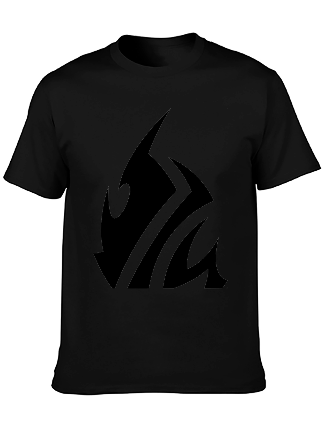 Bold Tribal Design Black T-Shirt - Modern Casual Tee