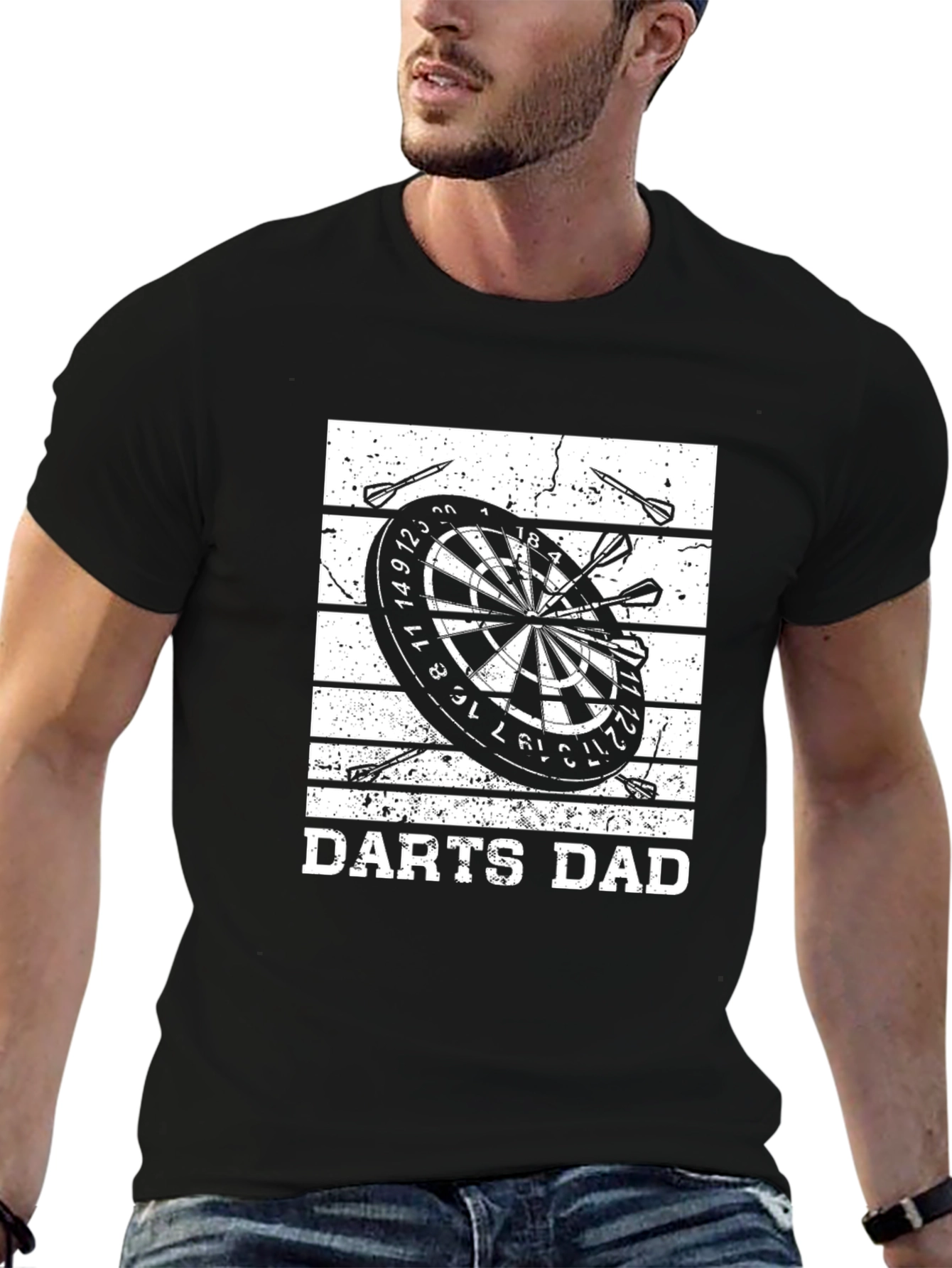 Darts Dad T-Shirt - Black Cotton Tee