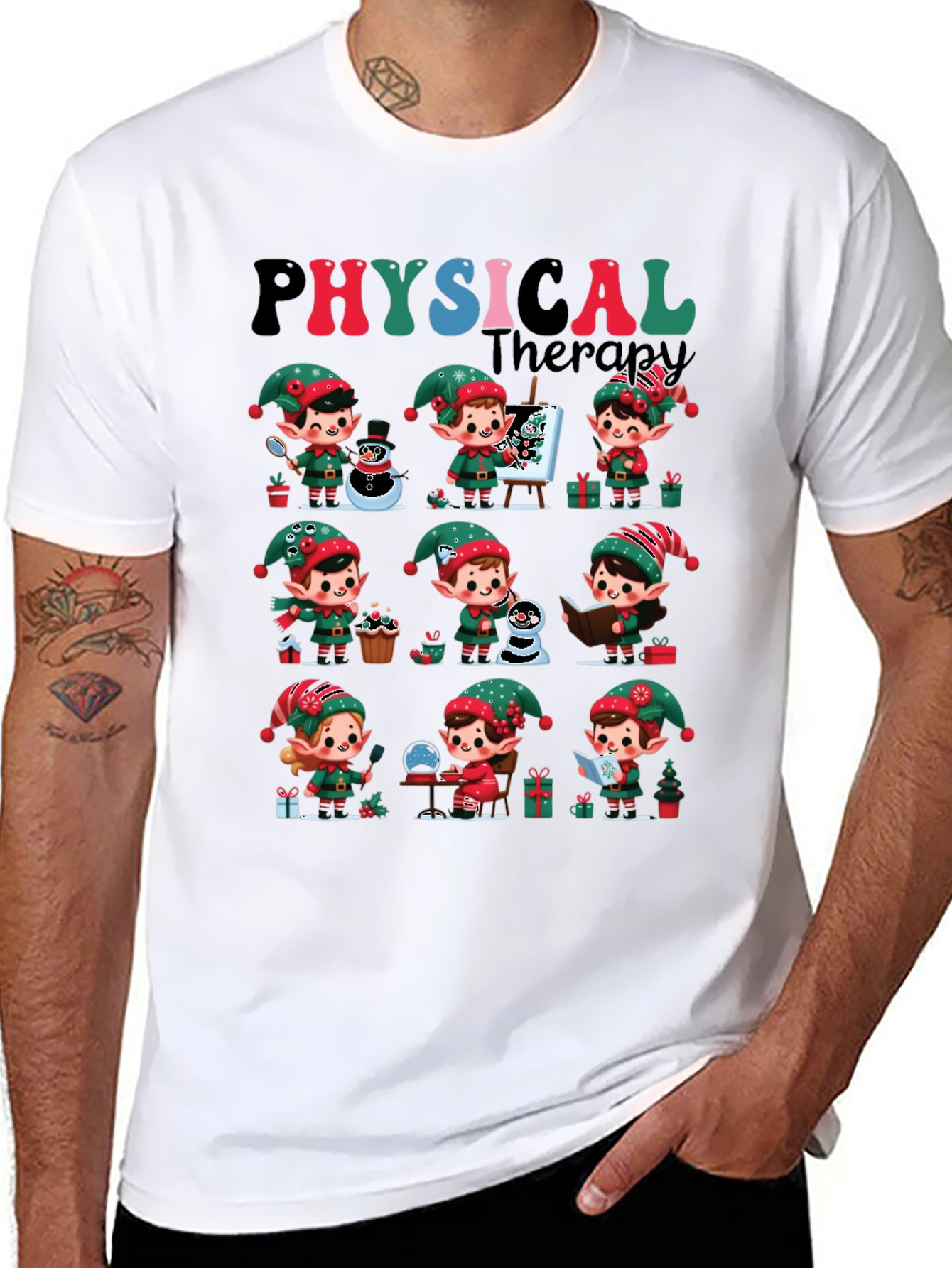 Physical Therapy Christmas Elf T-Shirt
