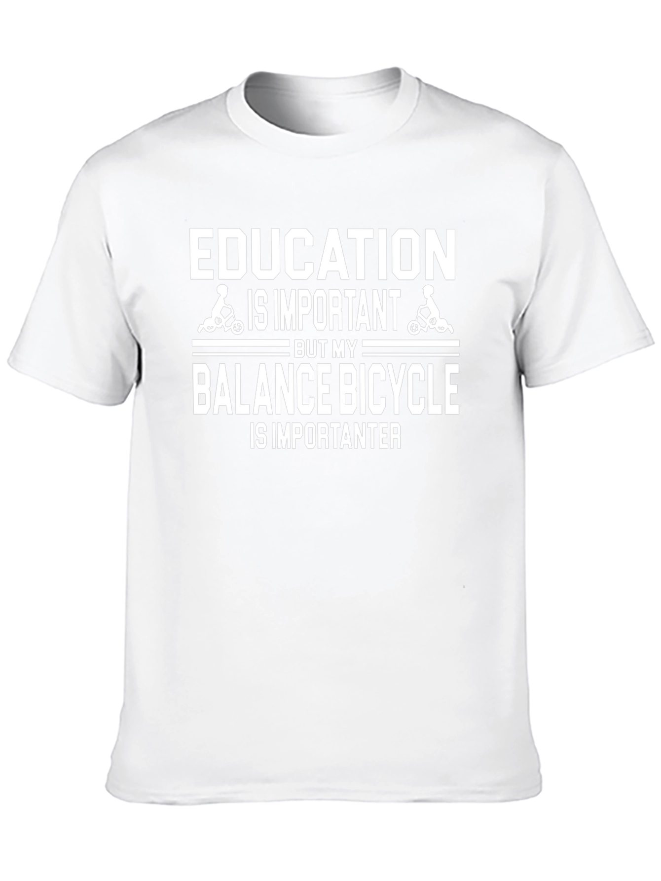 Funny Balance Bicycle Is Importanter Black T-Shirt