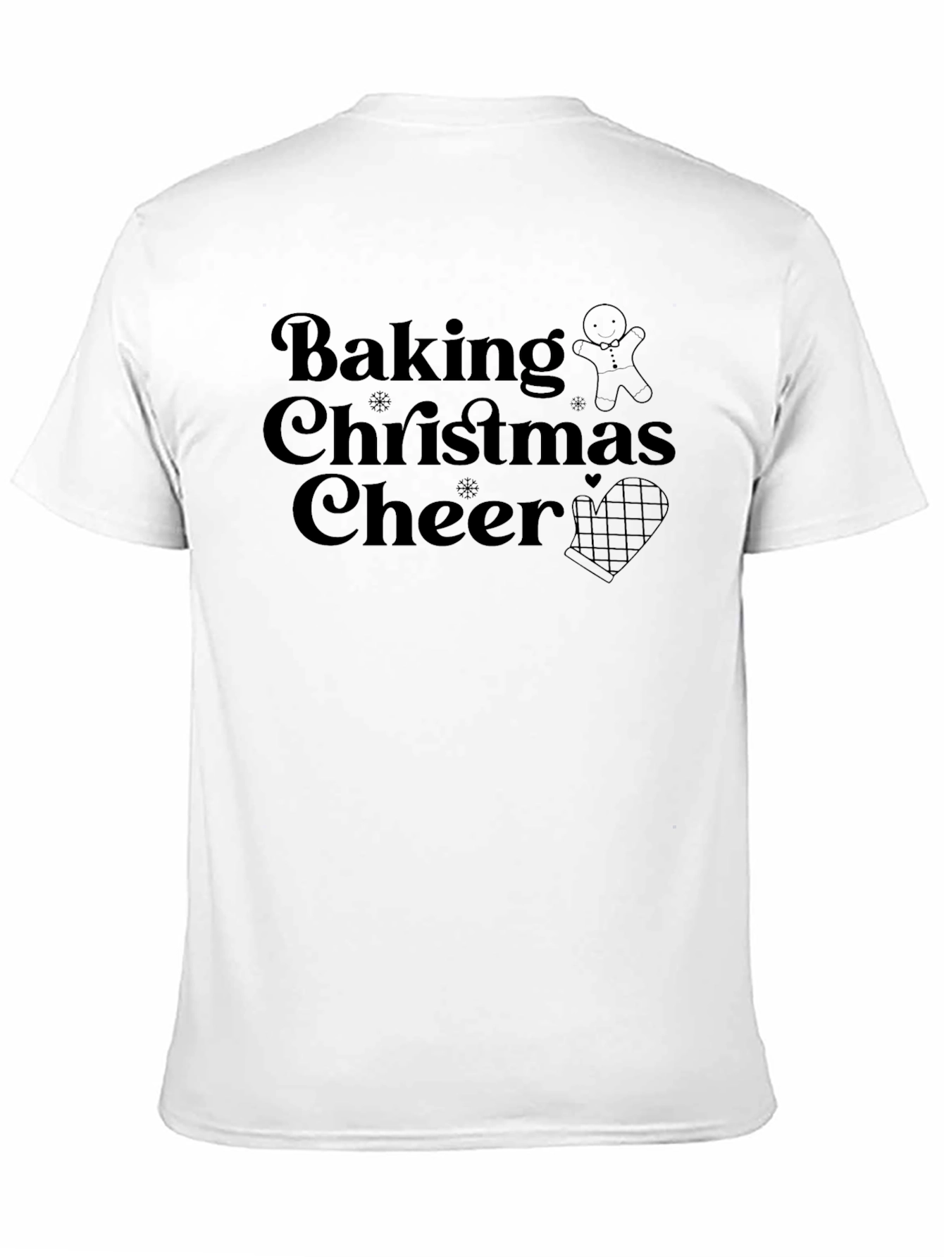 Baking Christmas Cheer Black Graphic Tee