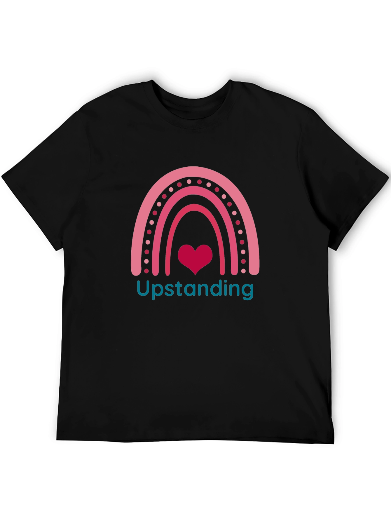 Upstanding Rainbow Heart Graphic Tee
