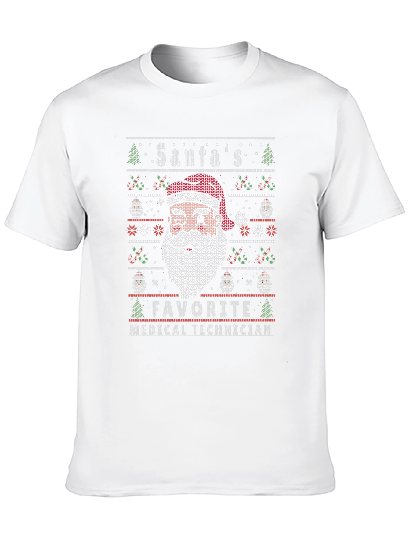 Santas Favorite Medical Technician Ugly Christmas Sweater T-Shirt
