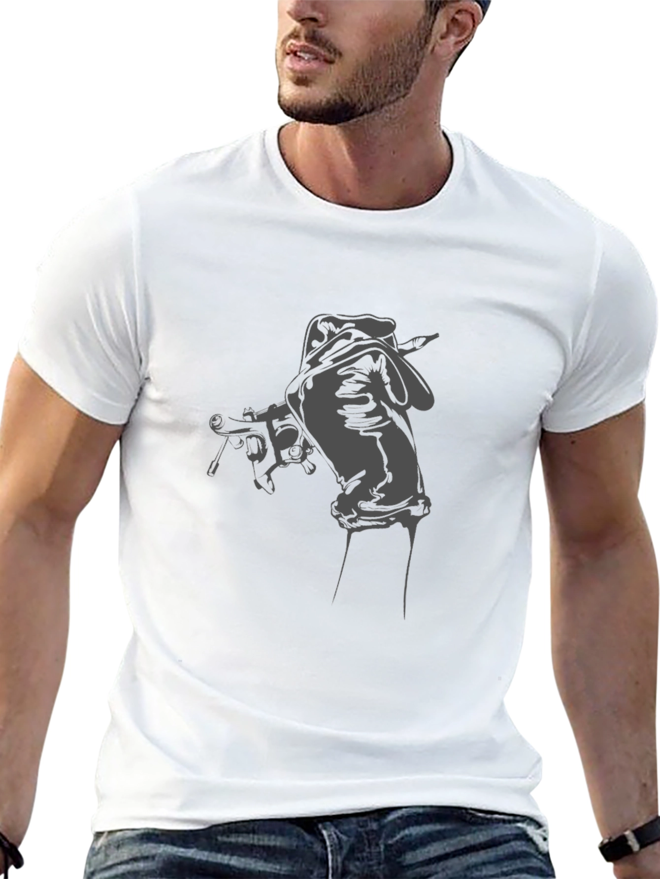 Tattoo Artist Hand Black T-Shirt
