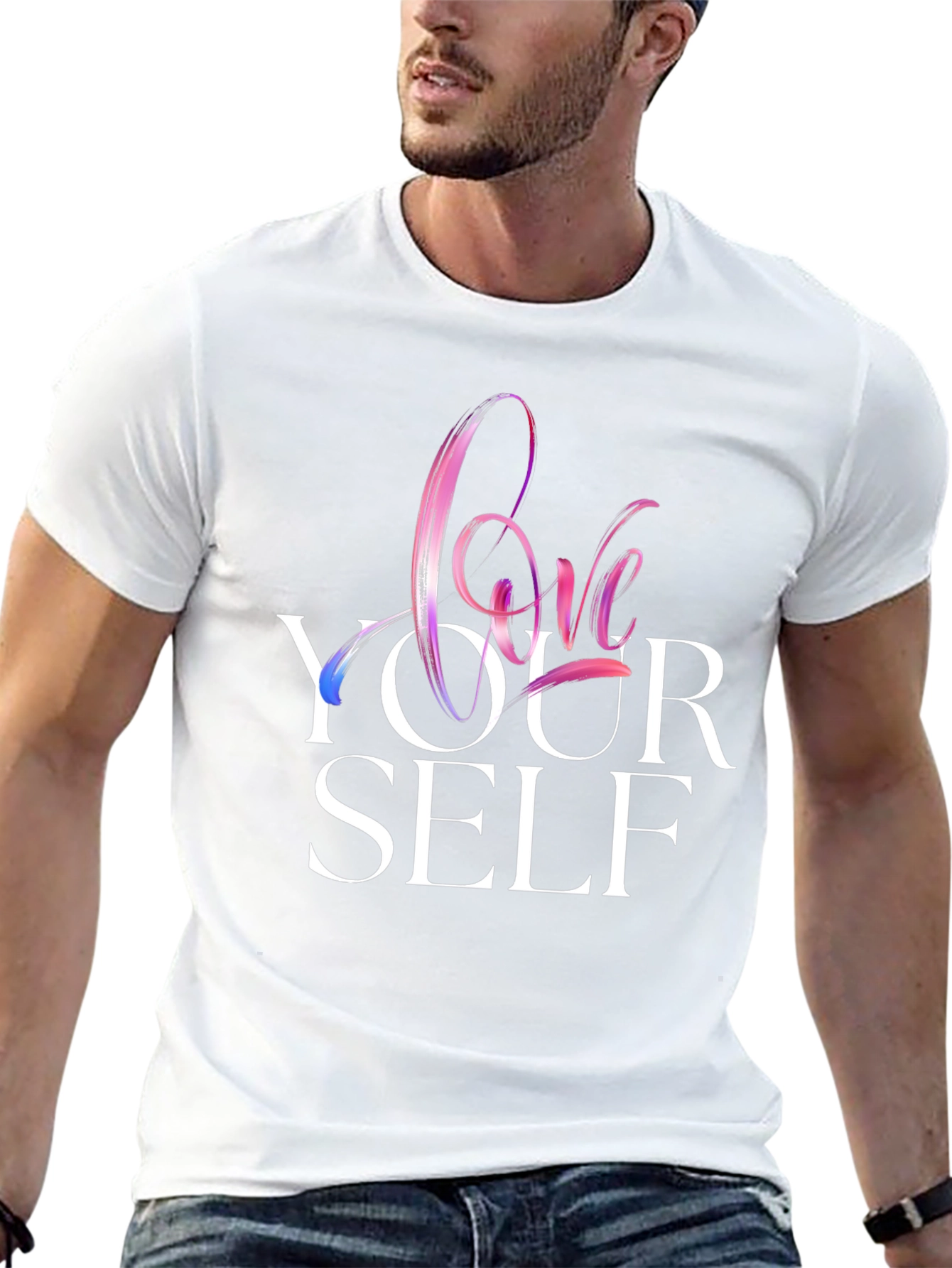 Love Yourself Graphic T-Shirt - Black