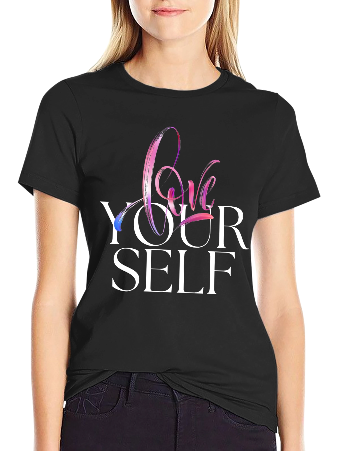 Love Yourself Graphic T-Shirt - Black