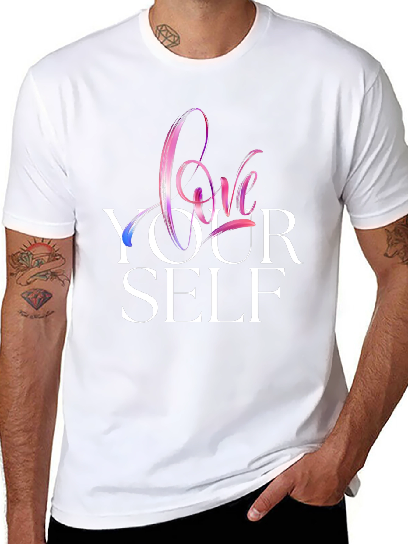 Love Yourself Graphic T-Shirt - Black