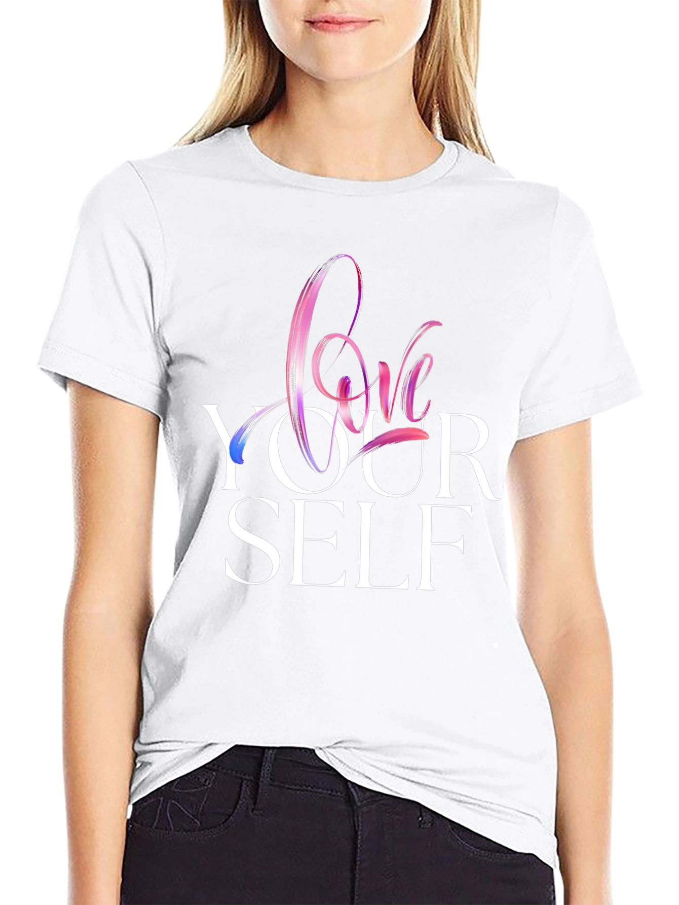 Love Yourself Graphic T-Shirt - Black