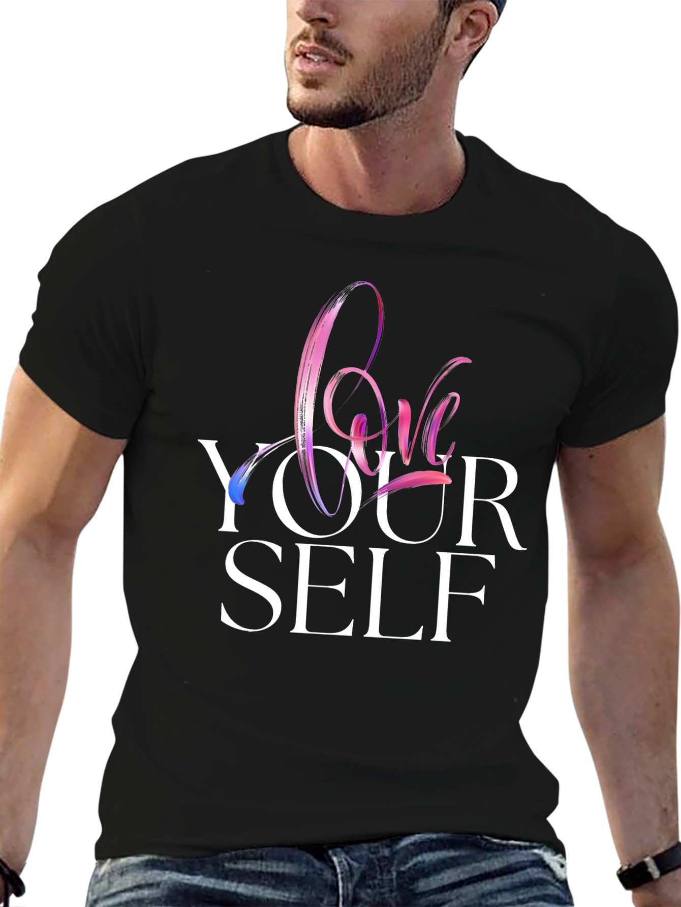 Love Yourself Graphic T-Shirt - Black