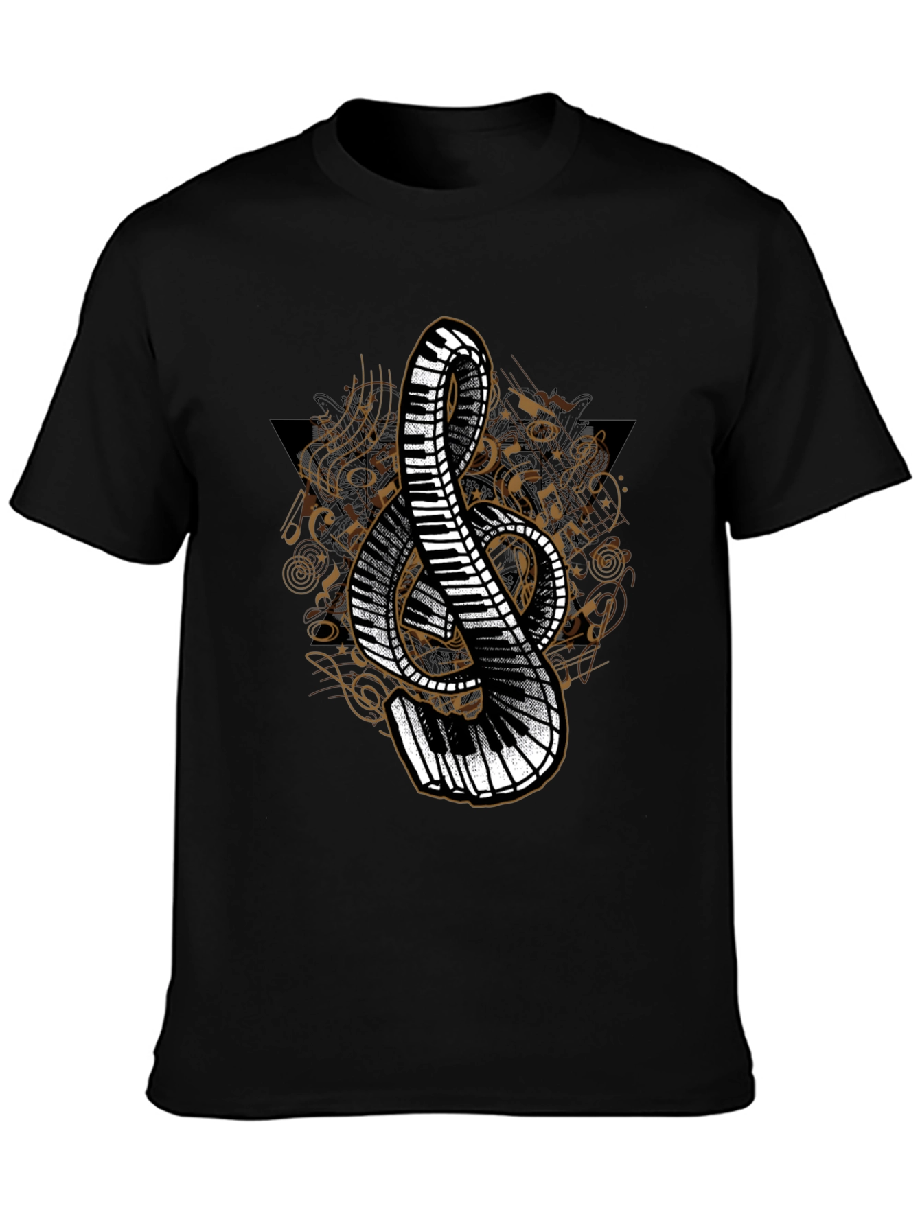 Musical Note Piano Keys Graphic Tee - Unique Design