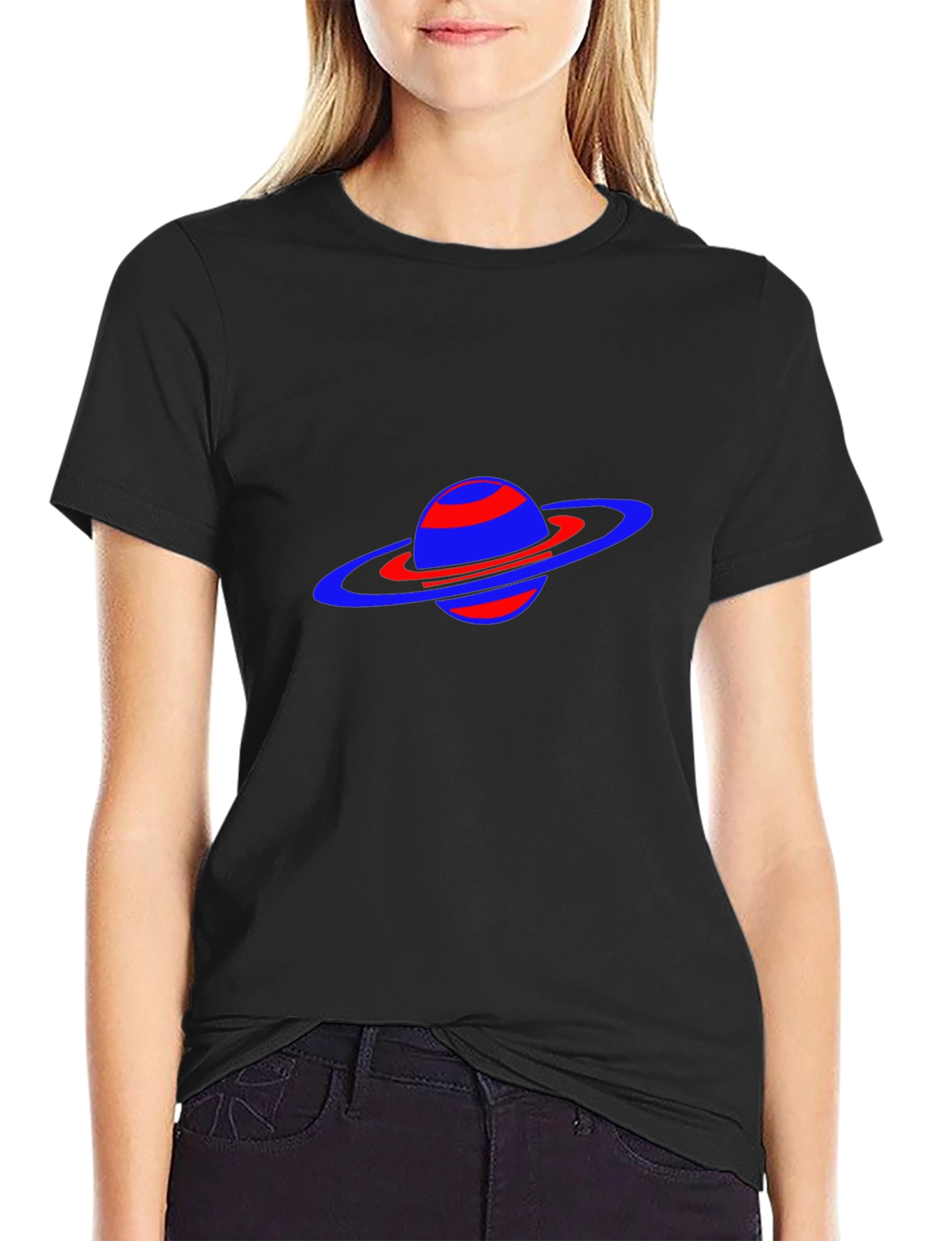 Saturn Graphic Black Tee