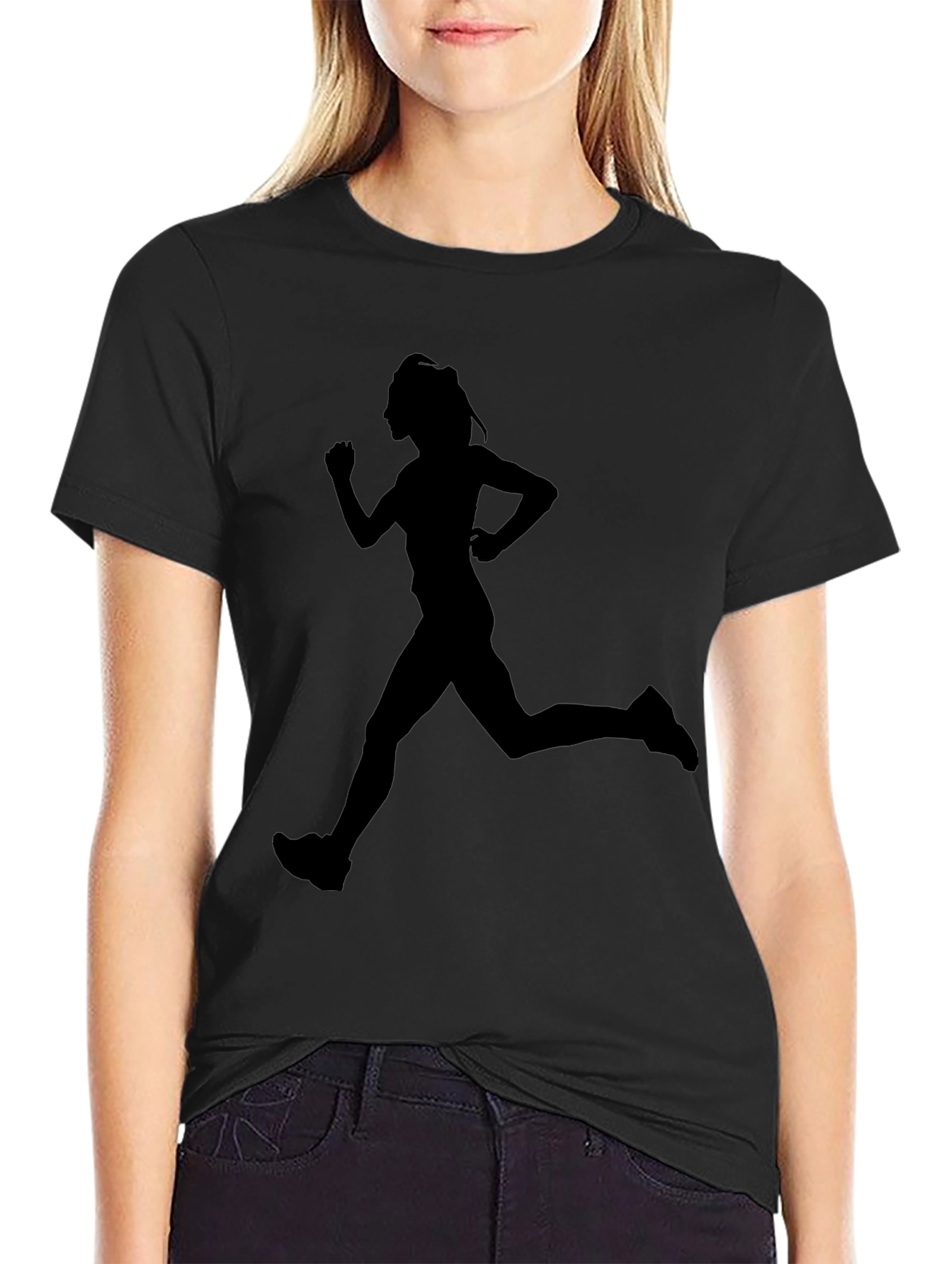Runner Silhouette Black Graphic Tee