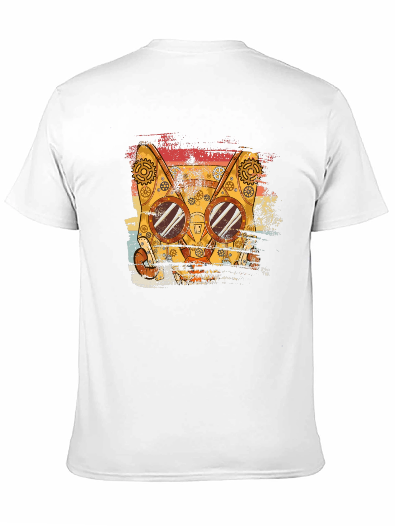 Steampunk Cat T-Shirt - Retro Style Tee