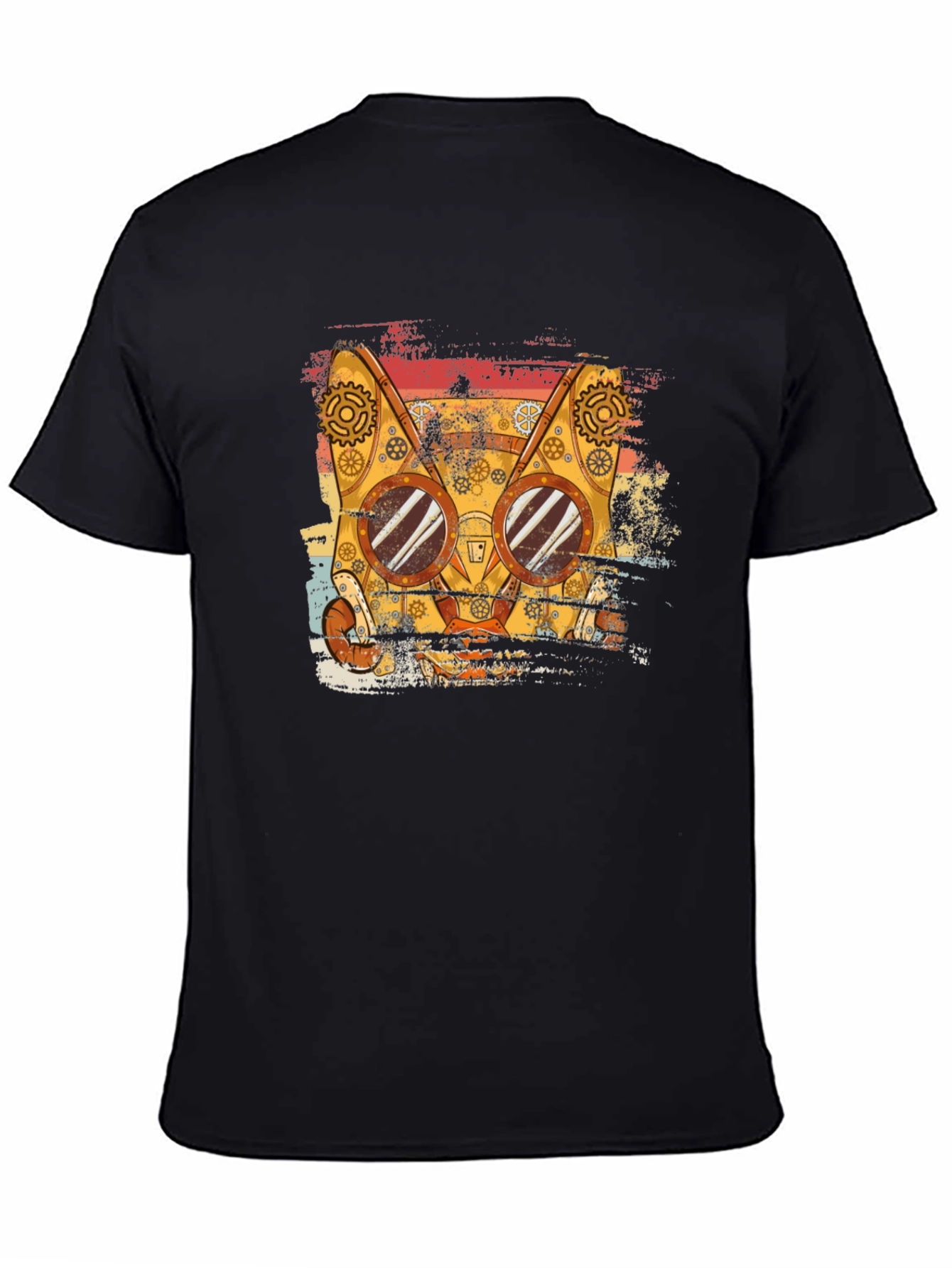 Steampunk Cat T-Shirt - Retro Style Tee