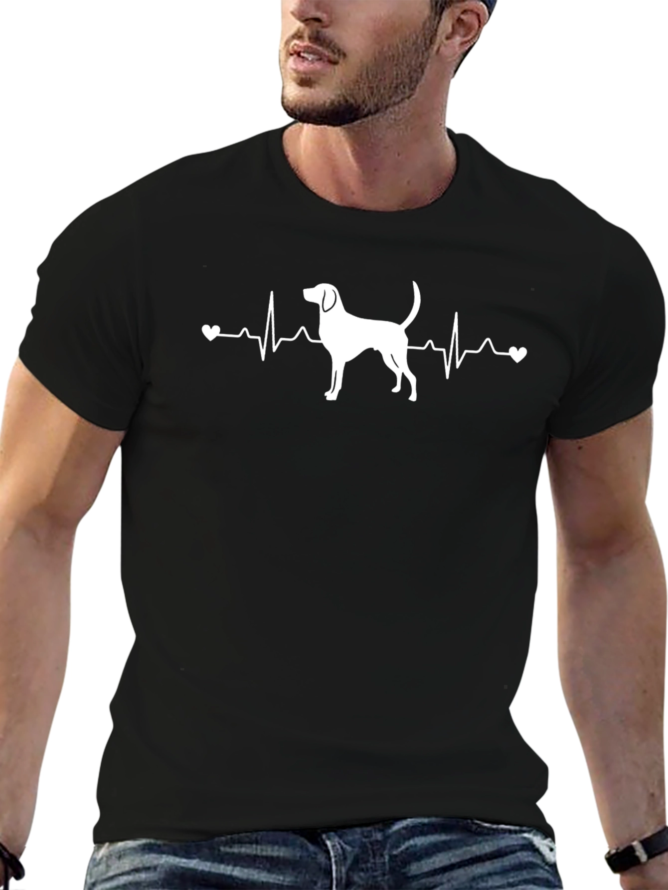 Dog Heartbeat T-Shirt - Cute Animal Lover Tee