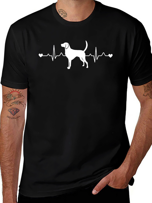 Dog Heartbeat T-Shirt - Cute Animal Lover Tee