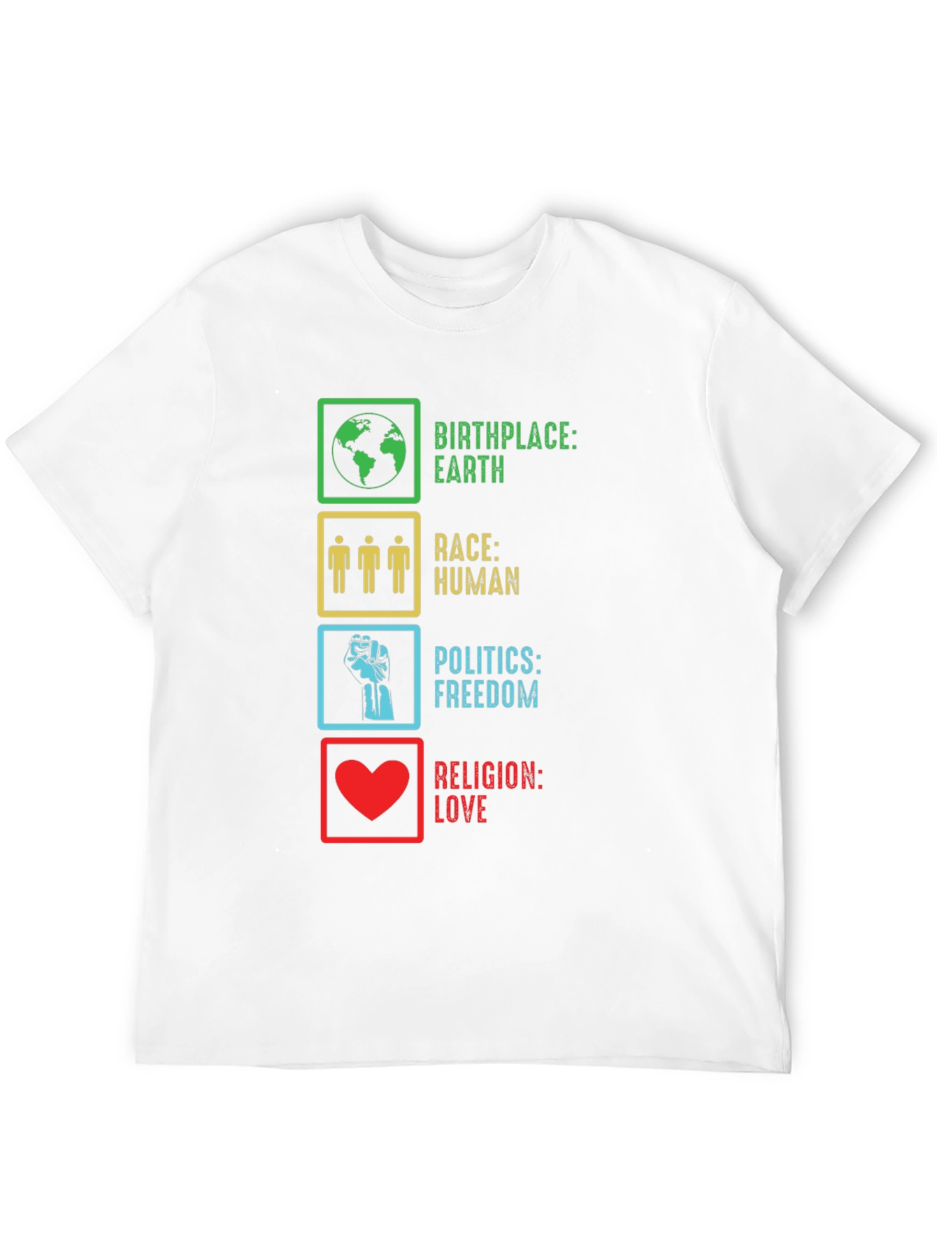 Birthplace Earth Race Human T-Shirt
