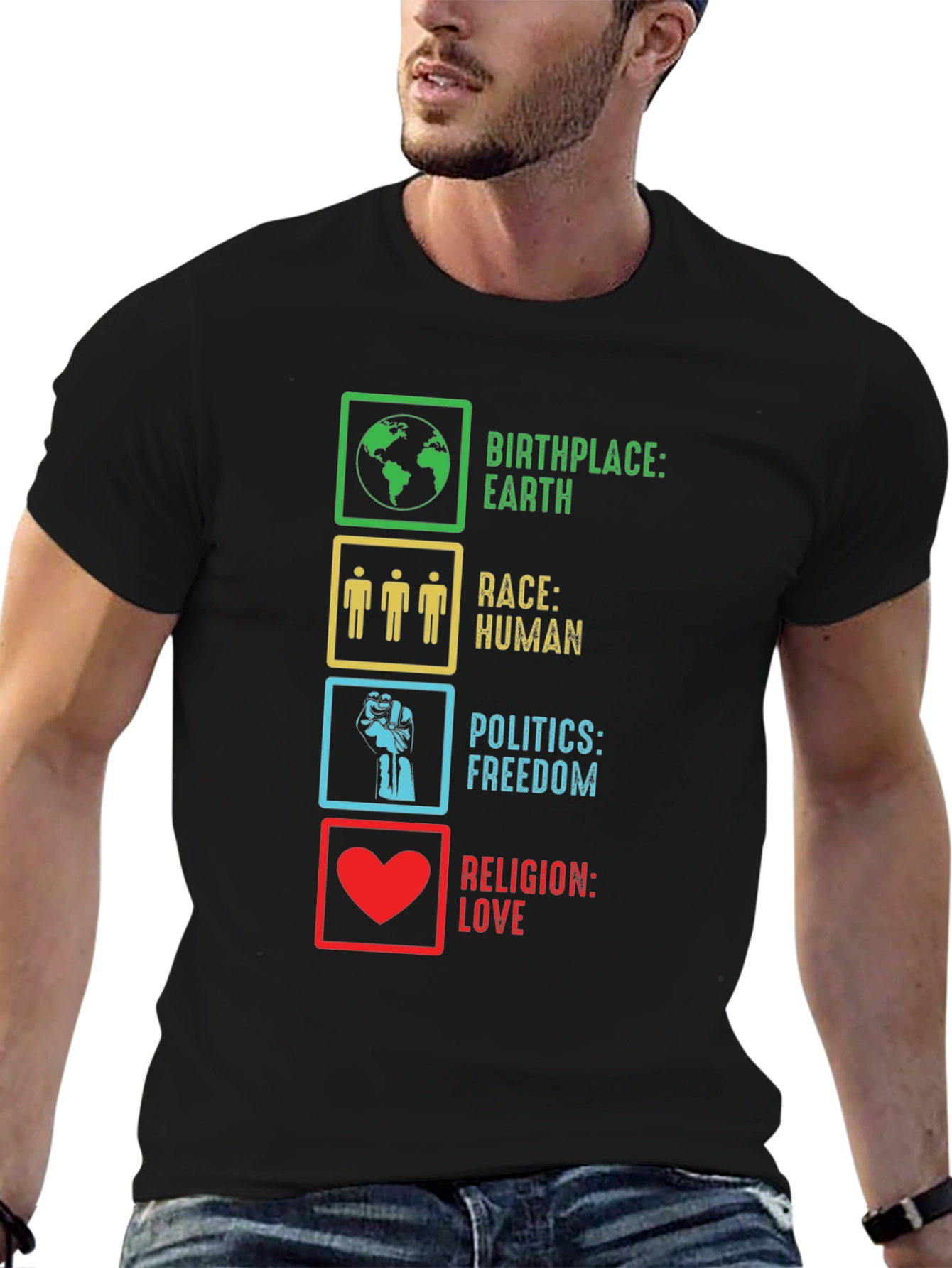 Birthplace Earth Race Human T-Shirt