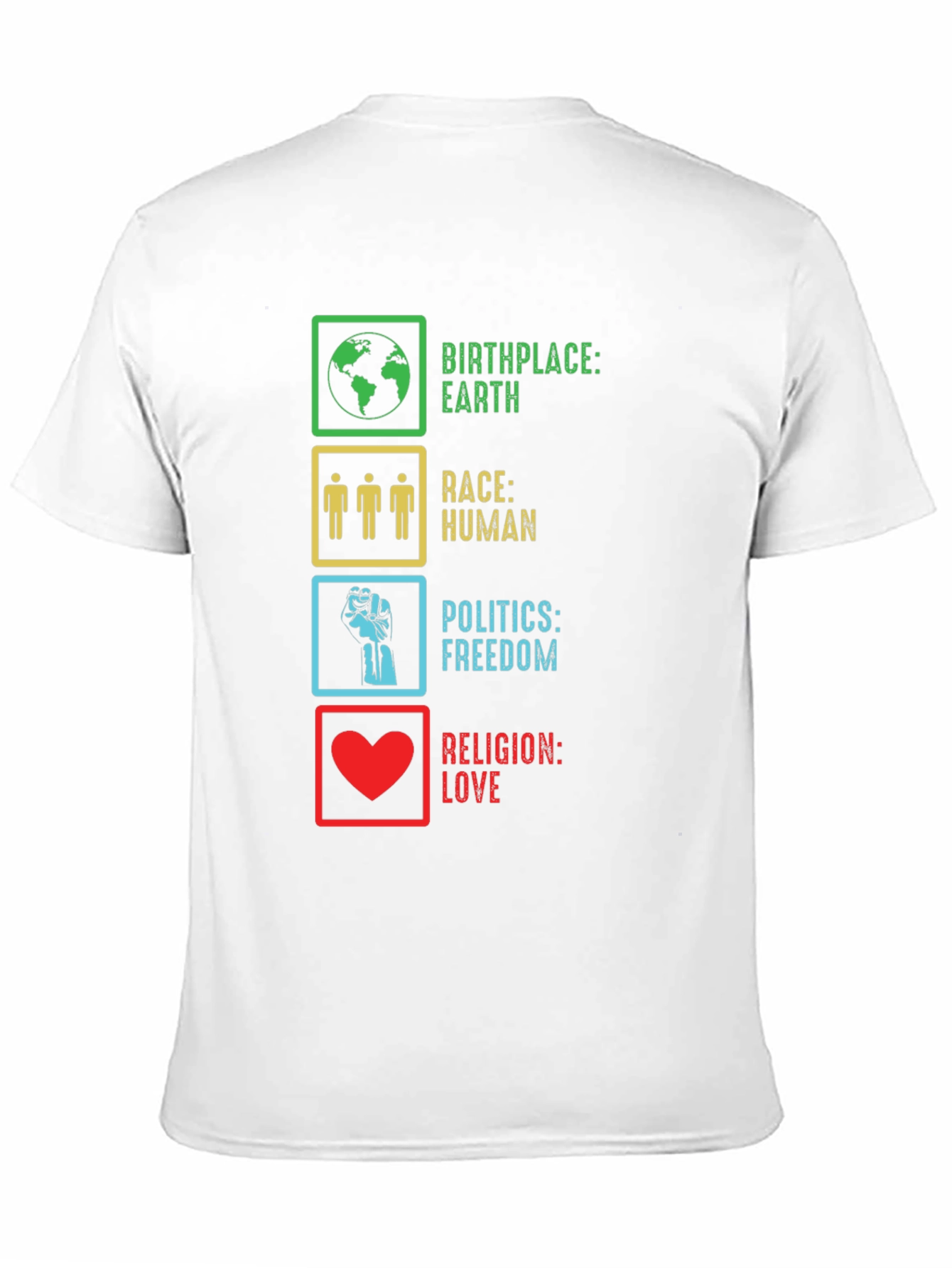 Birthplace Earth Race Human T-Shirt