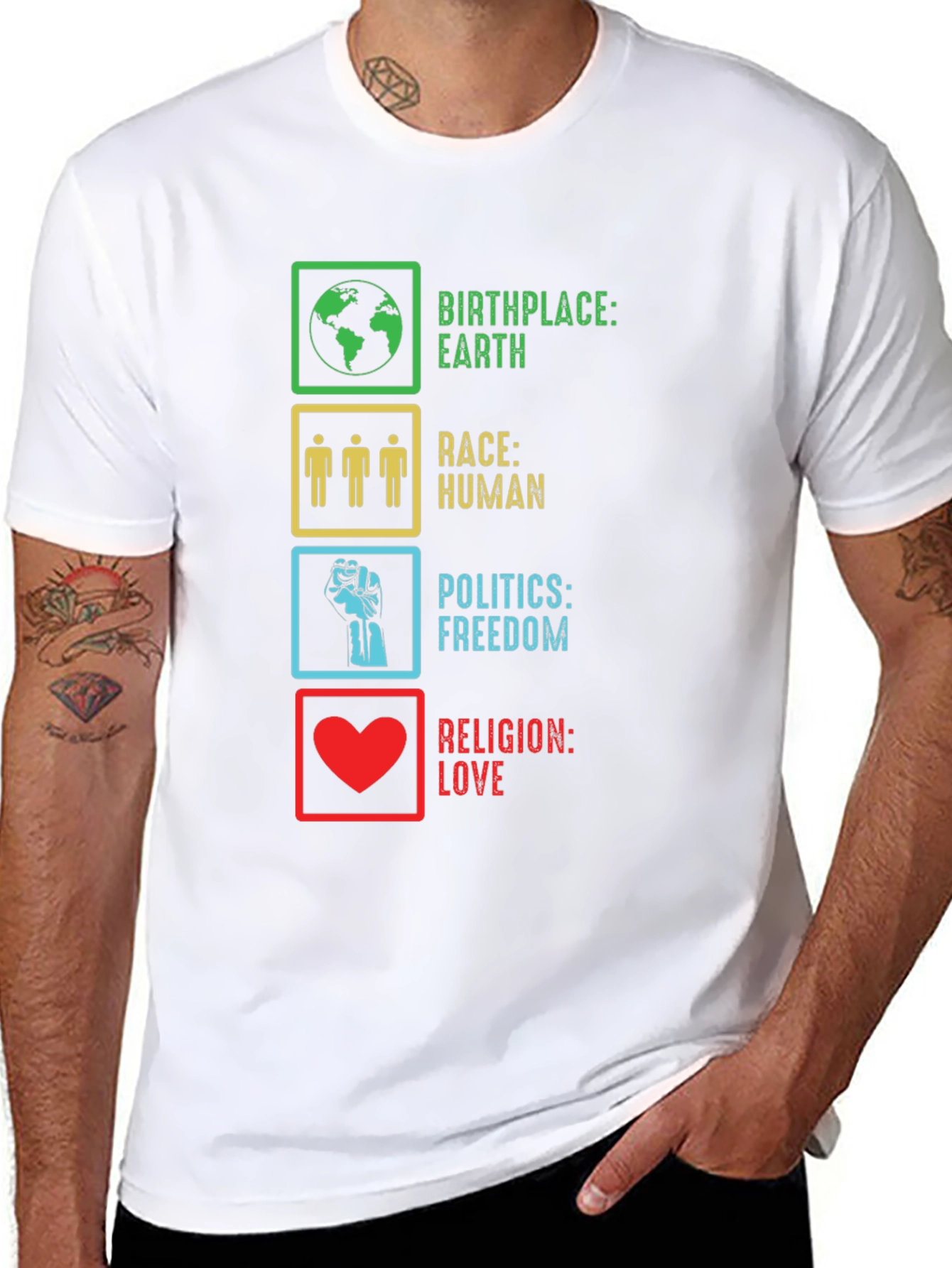 Birthplace Earth Race Human T-Shirt