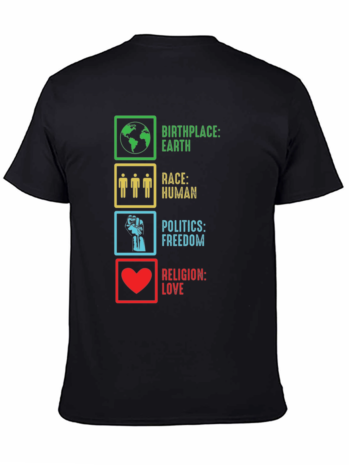 Birthplace Earth Race Human T-Shirt
