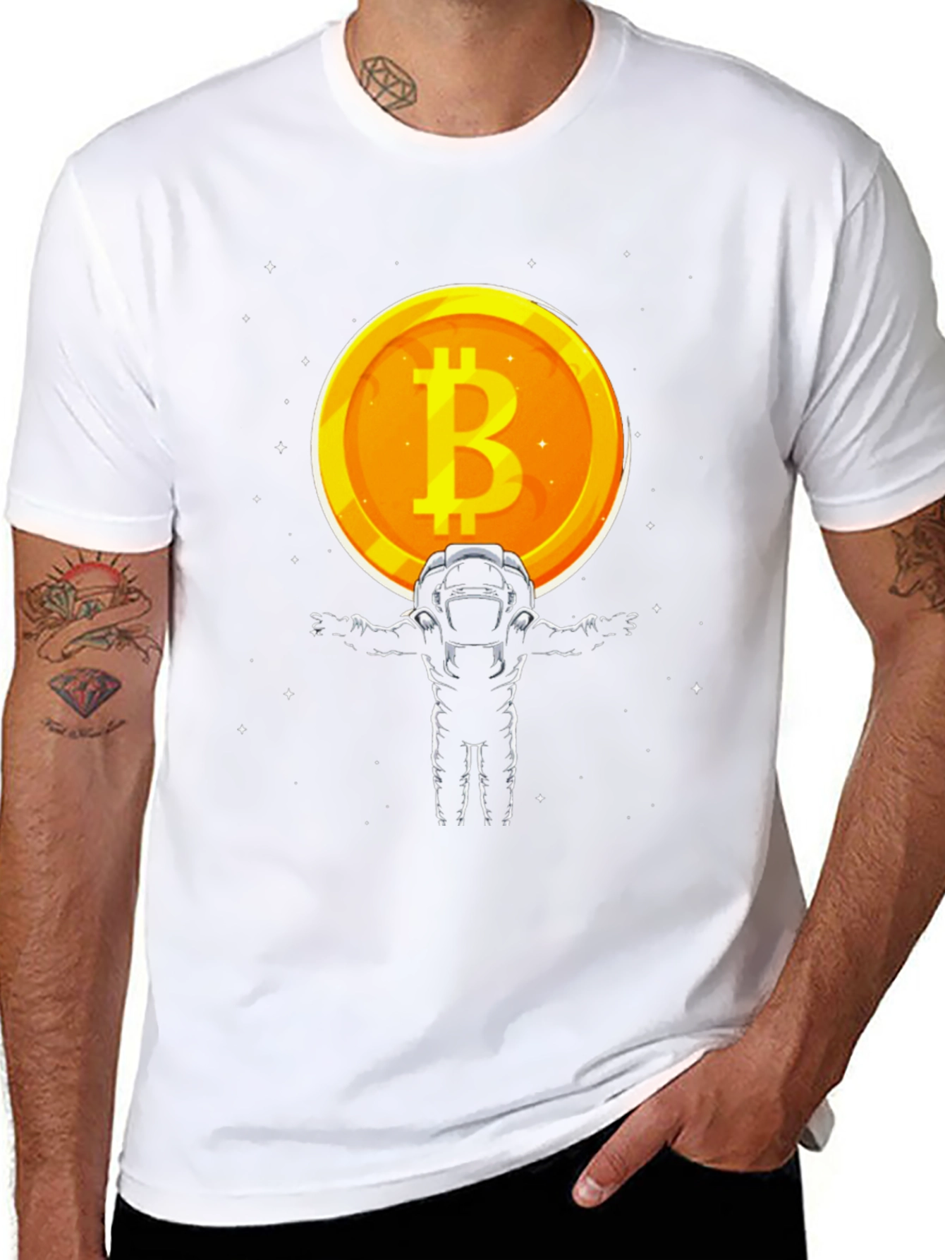 Bitcoin Astronaut T-Shirt - Crypto Space Tee