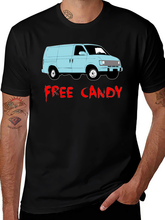 Free Candy Van T-Shirt - Funny Graphic Tee