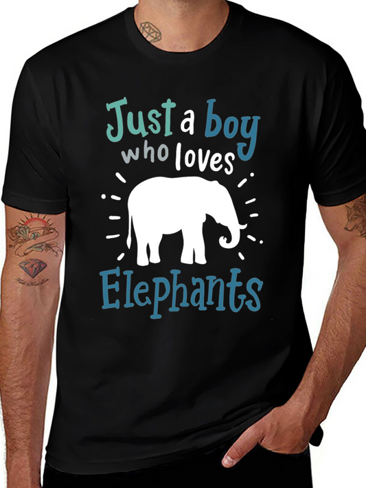 Boys Elephant Lover Graphic T-Shirt