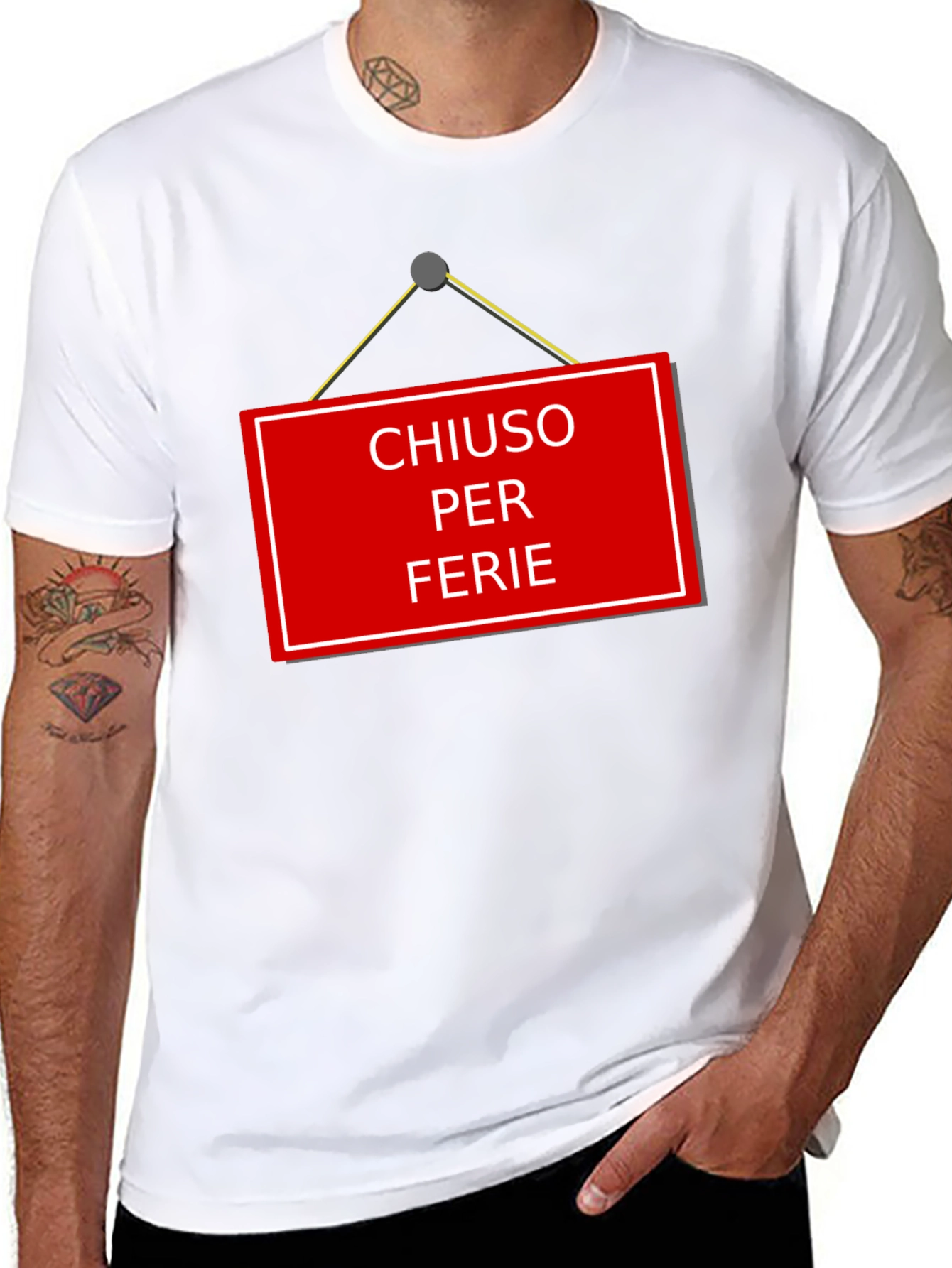 Chiuso Per Ferie T-Shirt - Italian Holiday Novelty Tee