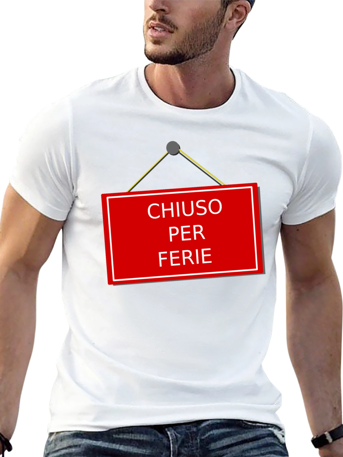 Chiuso Per Ferie T-Shirt - Italian Holiday Novelty Tee