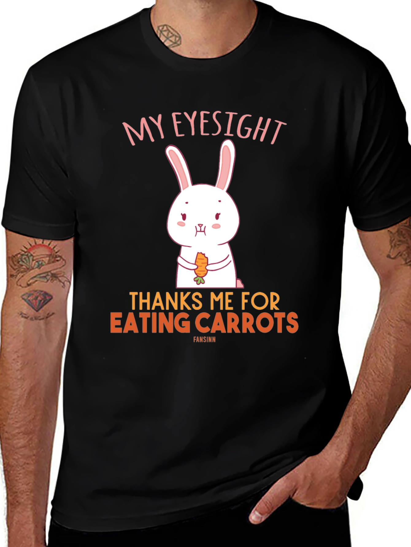 Funny Bunny Carrot Eyesight T-Shirt