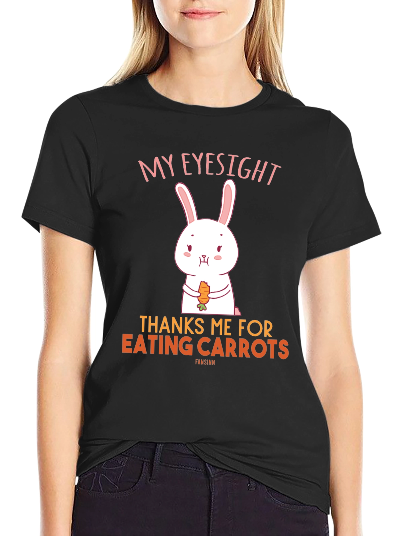 Funny Bunny Carrot Eyesight T-Shirt
