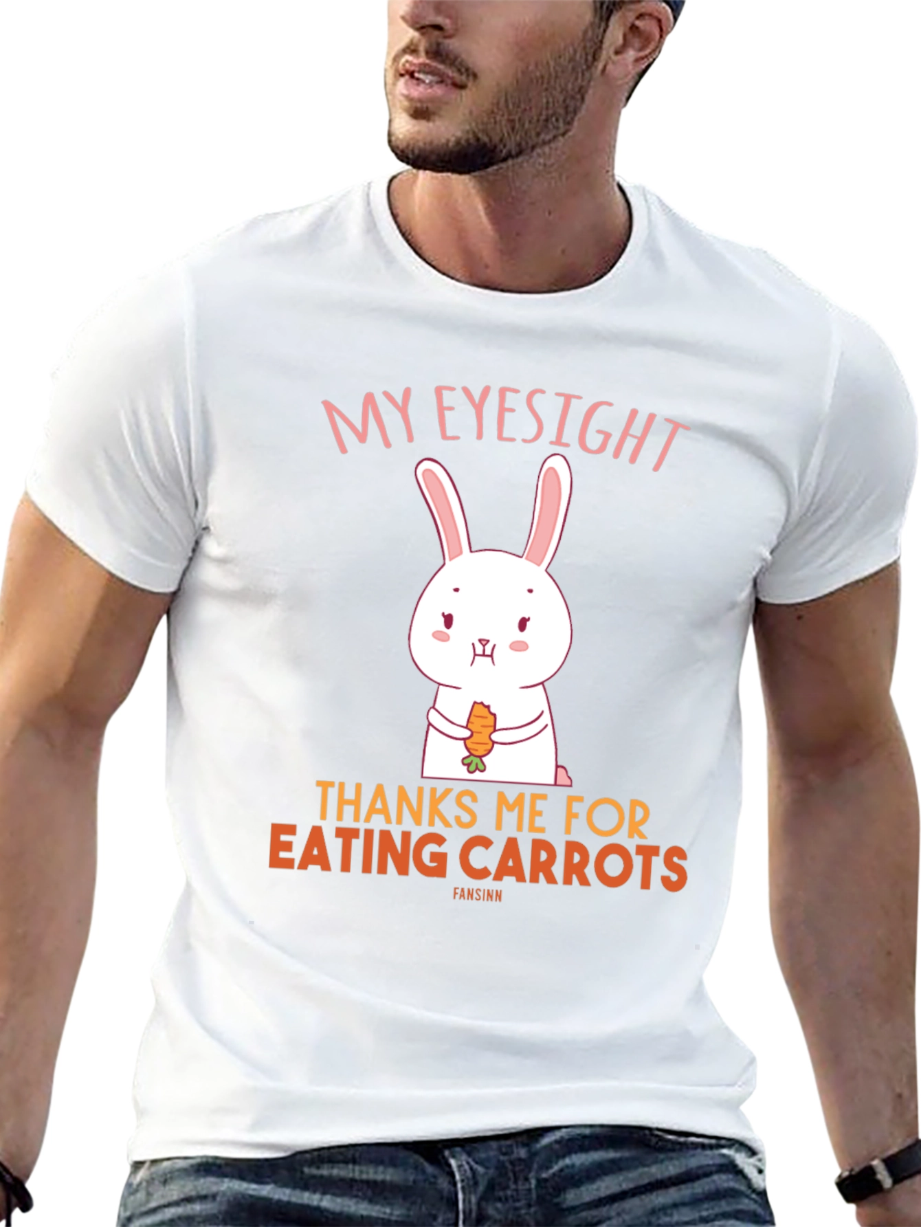 Funny Bunny Carrot Eyesight T-Shirt