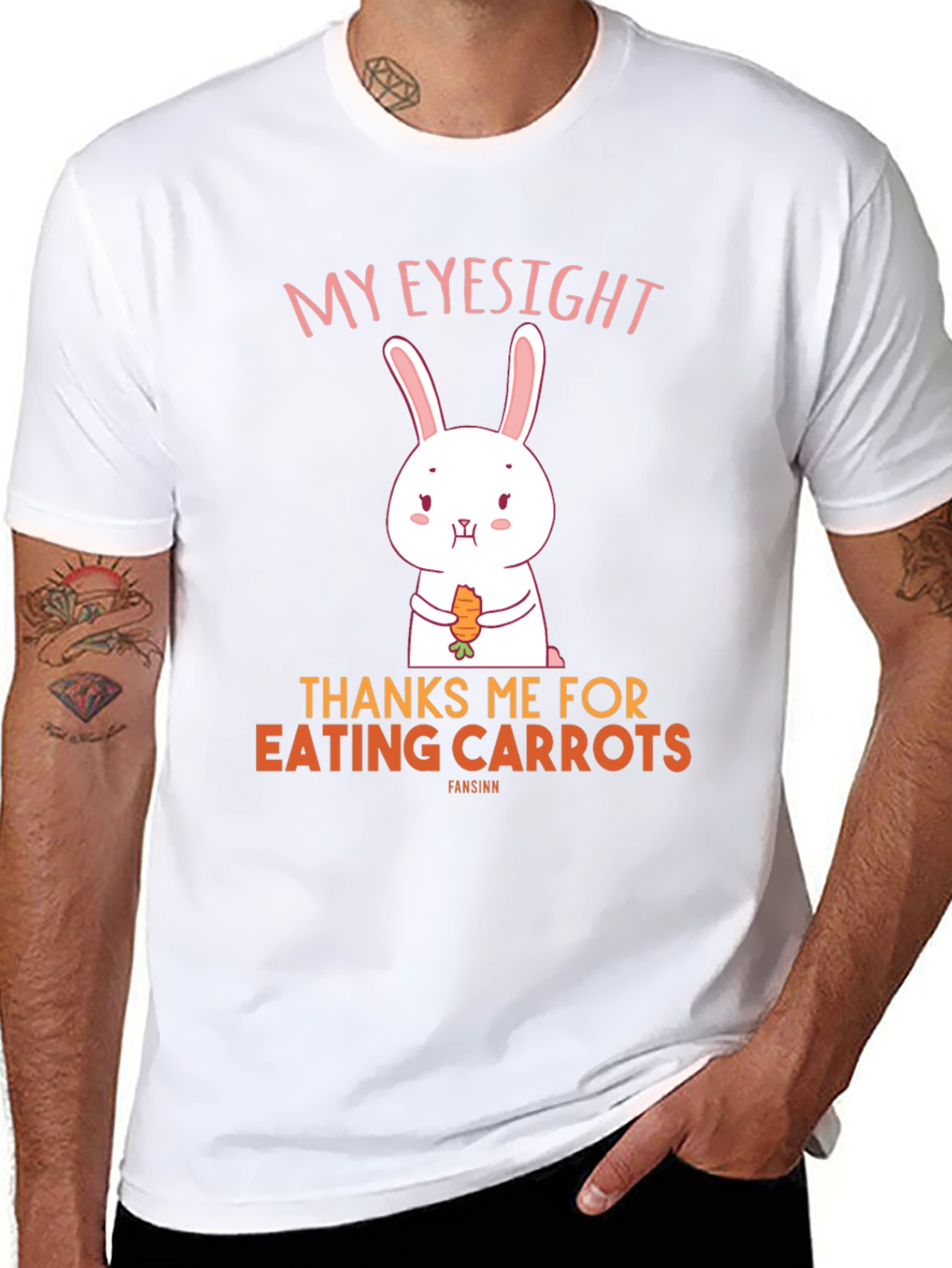 Funny Bunny Carrot Eyesight T-Shirt