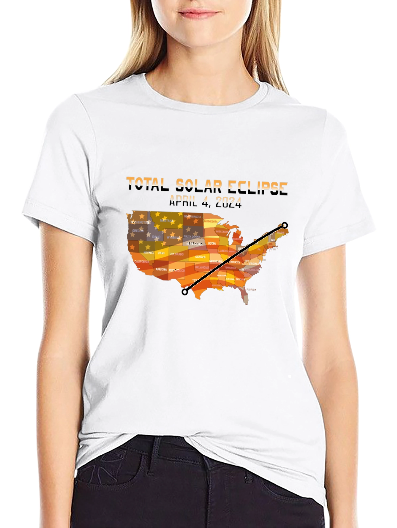 Total Solar Eclipse April 8 2024 USA T-Shirt