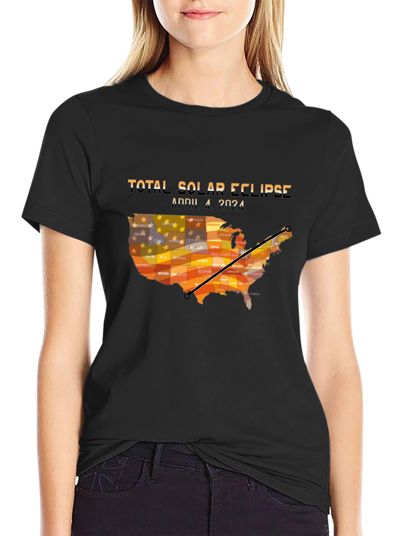 Total Solar Eclipse April 8 2024 USA T-Shirt