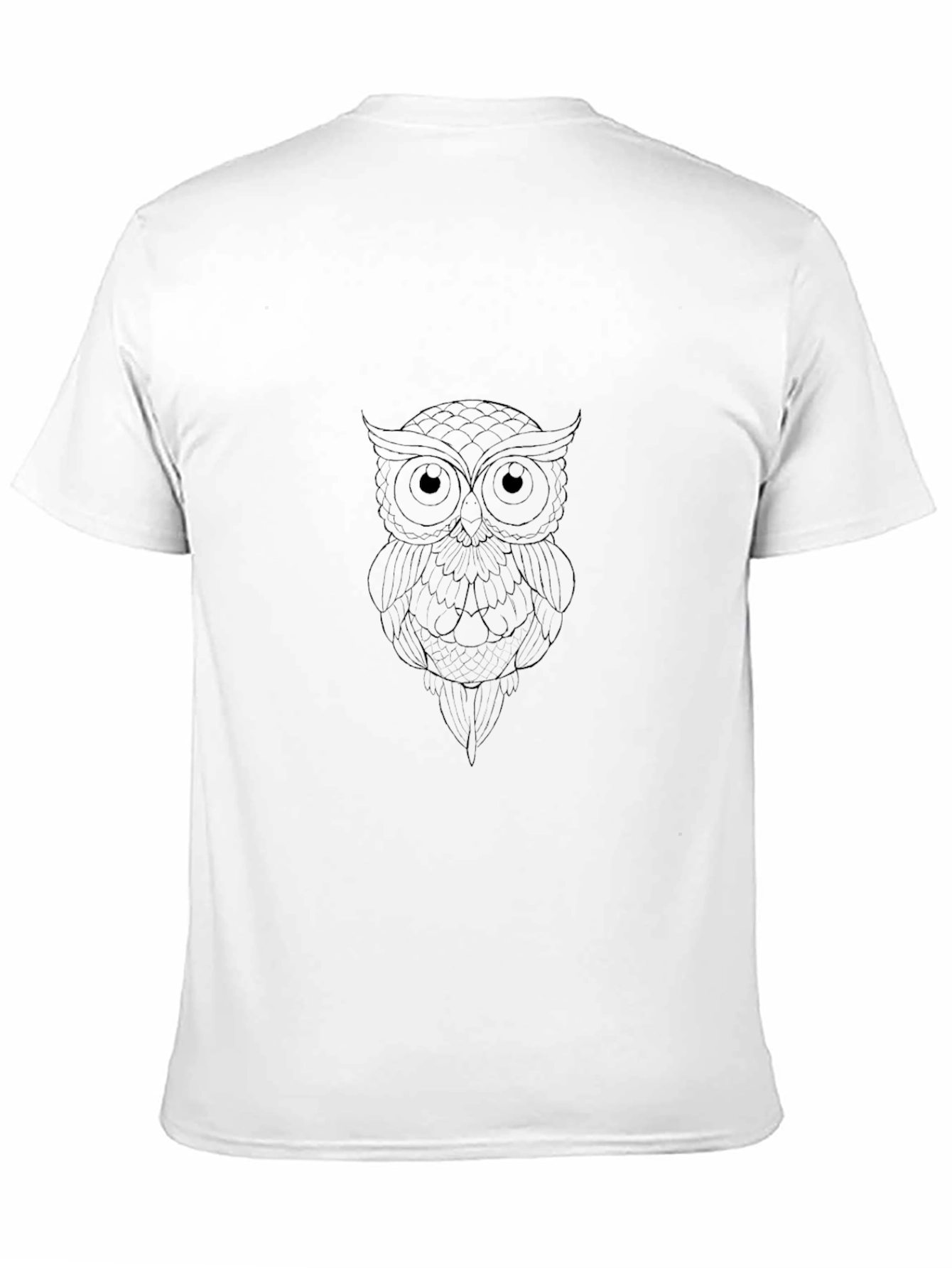 Mens Black Owl Graphic Tee - Casual Comfort