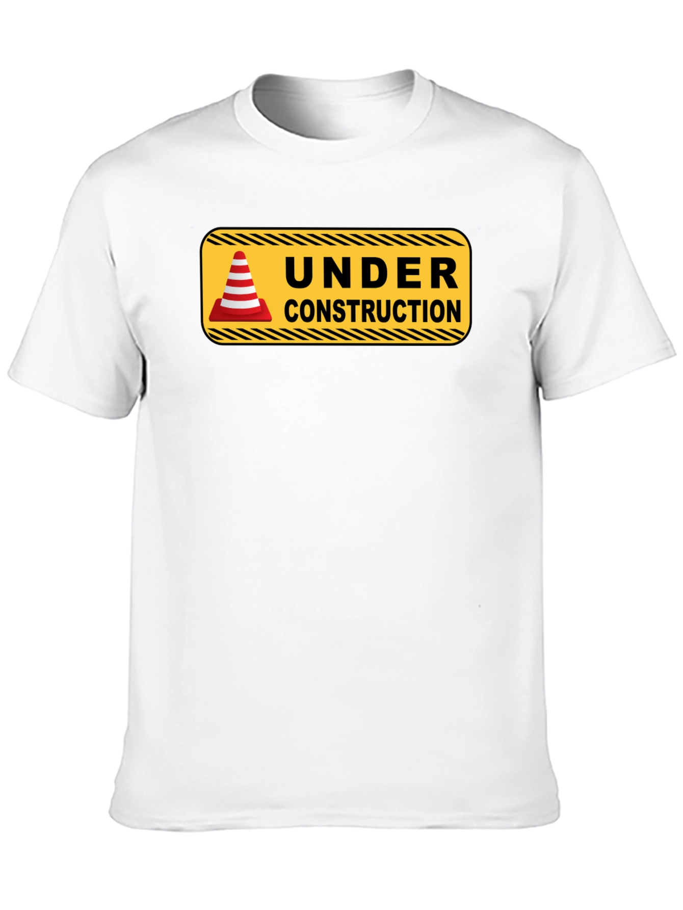 Under Construction Graphic Tee - Mens Black T-Shirt