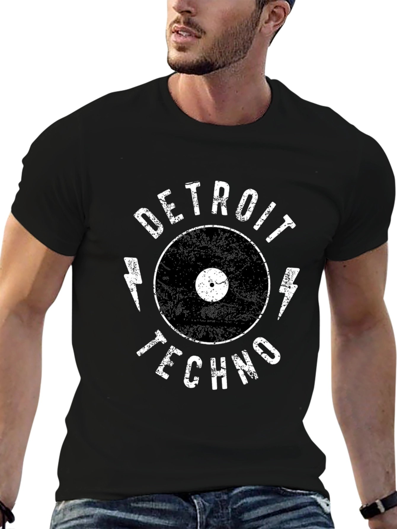Detroit Techno Record Graphic T-Shirt