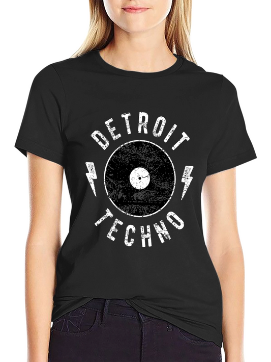 Detroit Techno Record Graphic T-Shirt