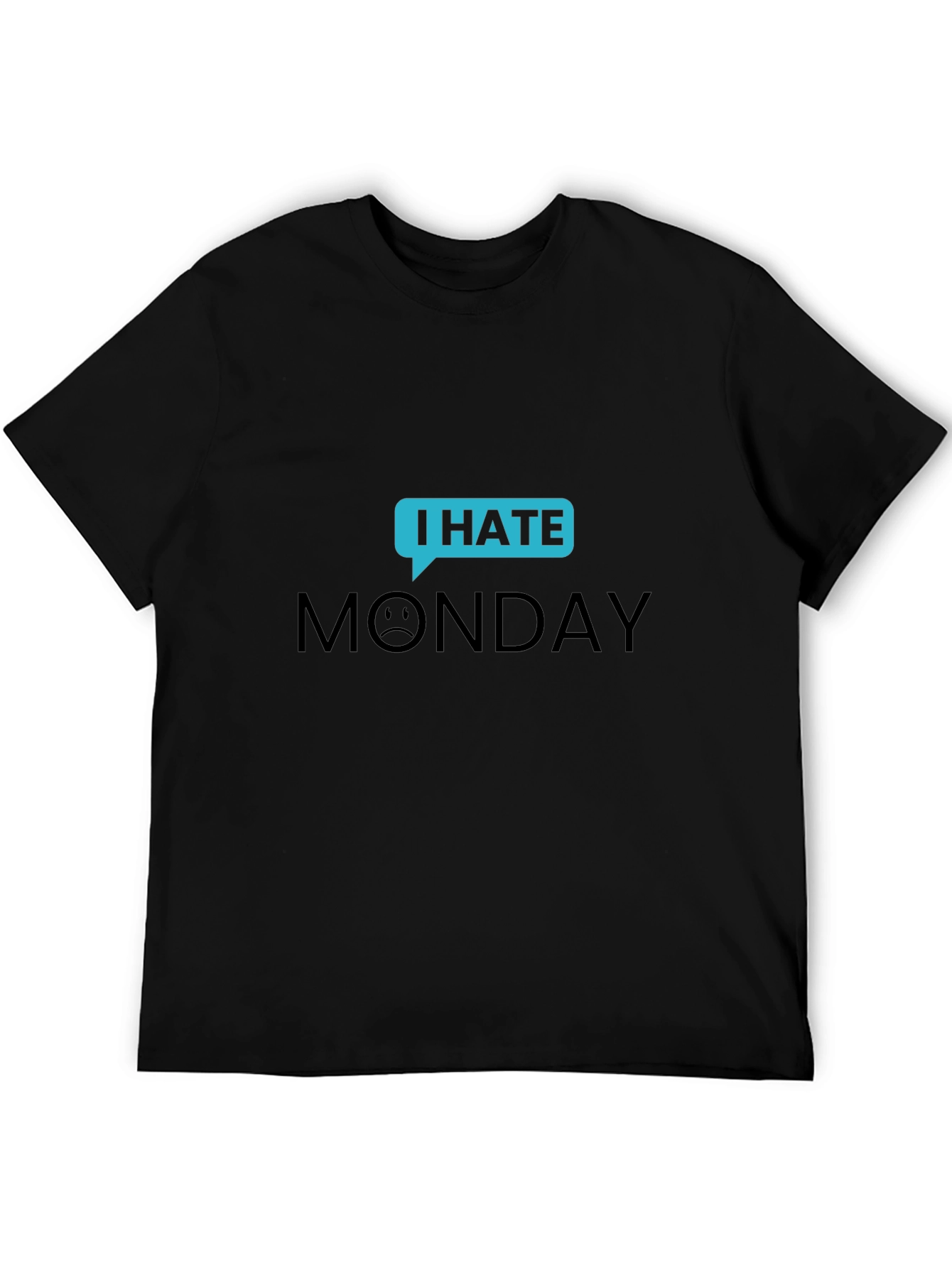 I Hate Monday Graphic T-Shirt - Black