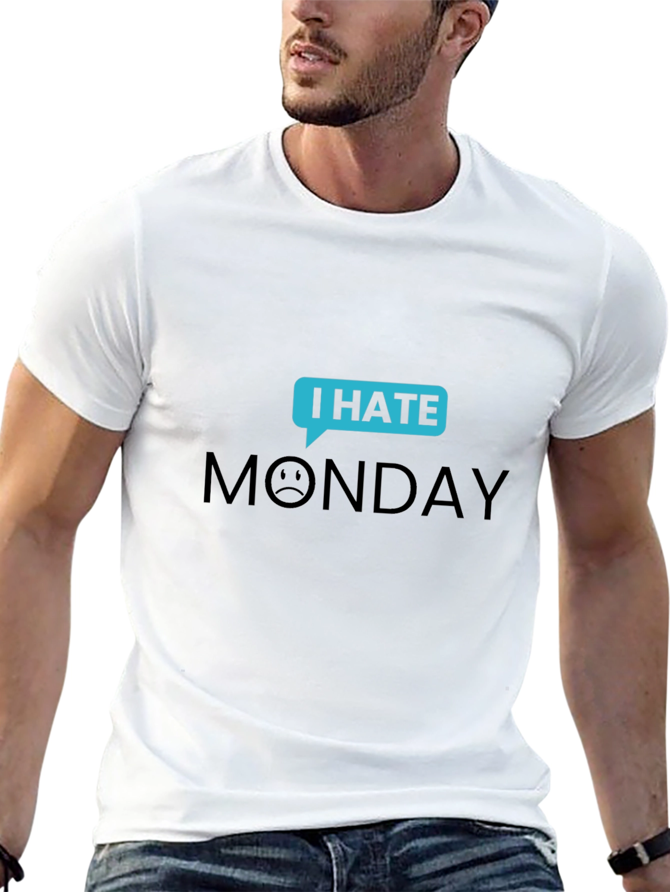 I Hate Monday Graphic T-Shirt - Black