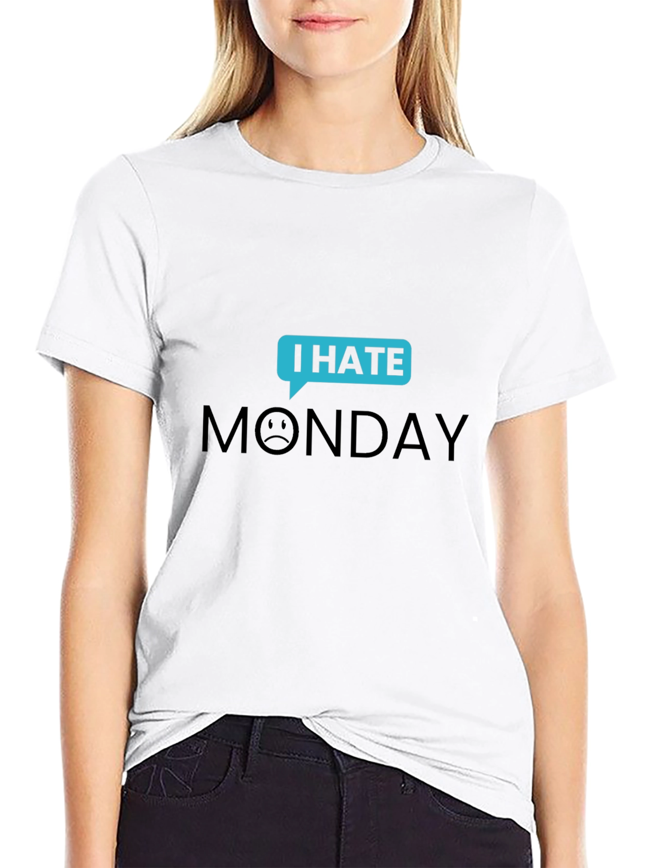 I Hate Monday Graphic T-Shirt - Black